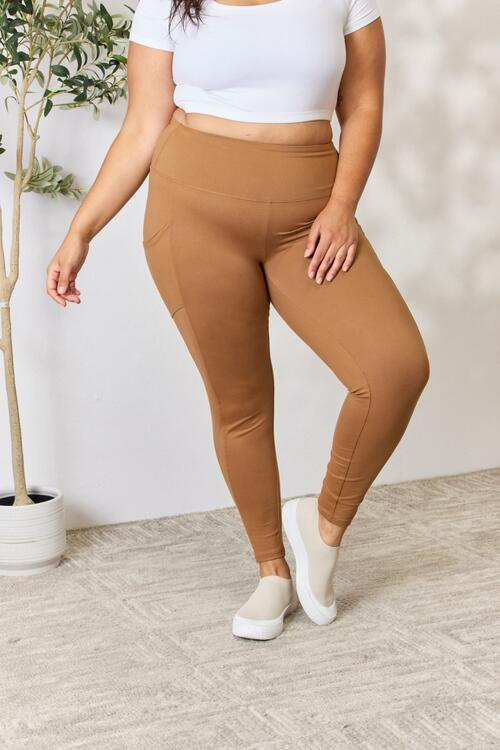 Zenana Full Size Wide Waistband High Waist Leggings