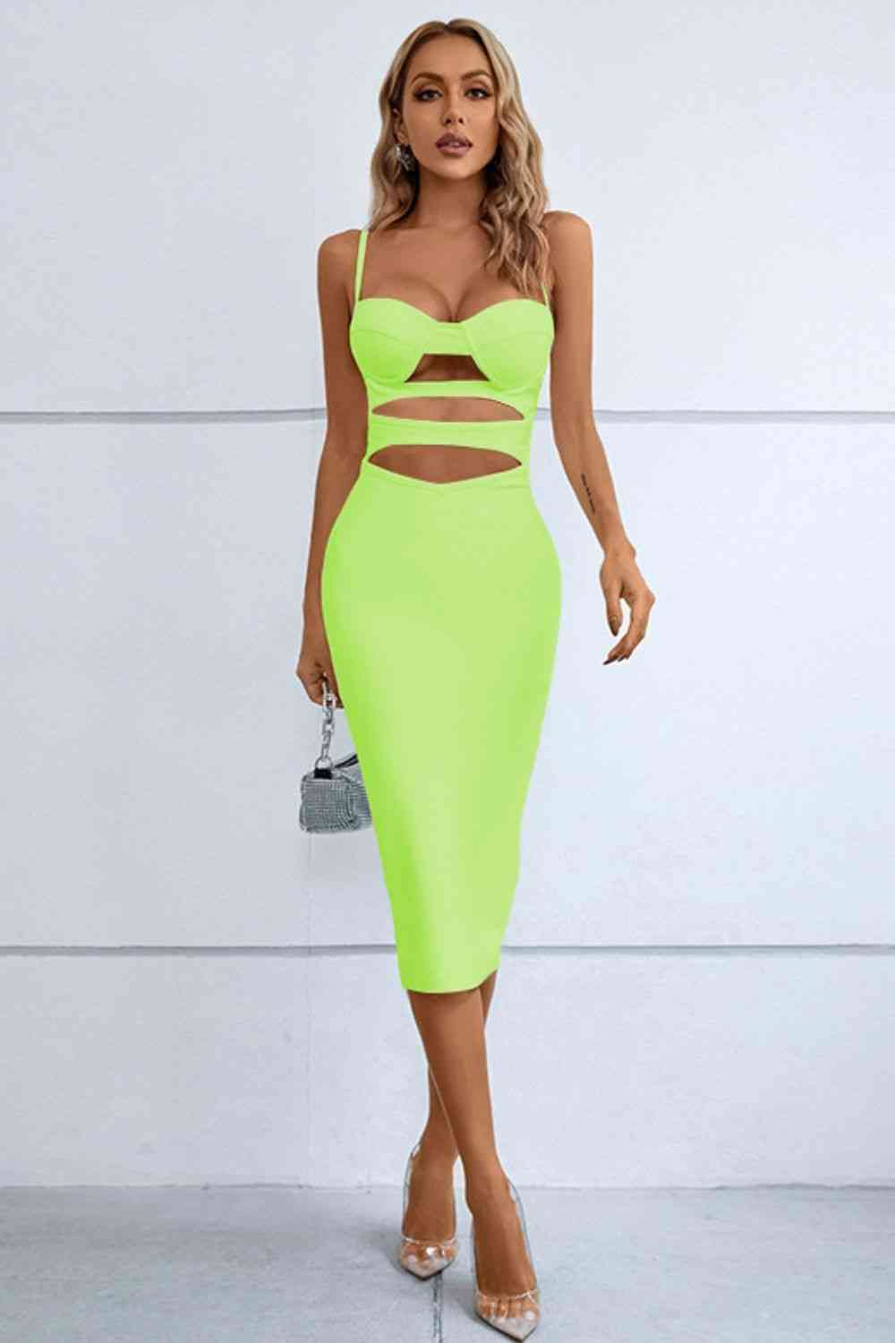 Cutout Spaghetti Strap Bodycon Dress